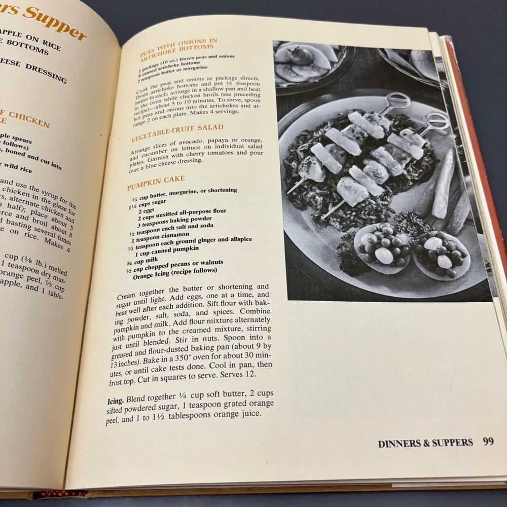 Vintage Cook Book Sunset Menu 1969 Hard Cover Parties Holidays Special Occasions